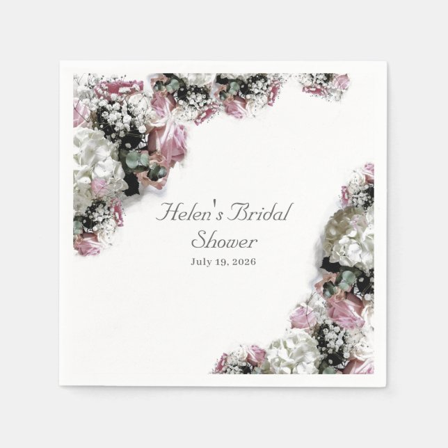 Servilleta De Papel Elegante Despedida de Soltera Católica (Anverso)