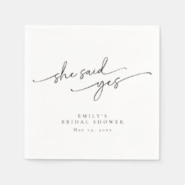 Servilleta De Papel Elegante Despedida de Soltera Personalizada Minima