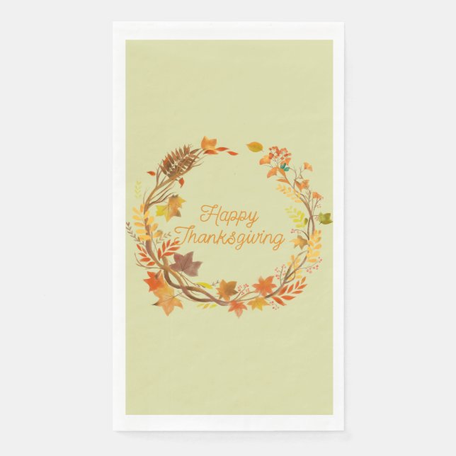 Servilleta De Papel Elegante Día de Acción de Gracias Entretenimiento (Anverso)