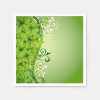 Servilleta De Papel Elegante Día de San Patricio Shamrock y Scrolls