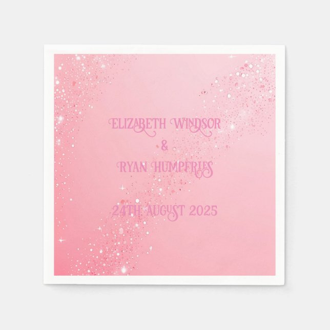 Servilleta De Papel Elegante diseño de espuma verde rosa y azul (Anverso)