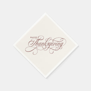Servilleta De Papel Elegante diseño de guiones de Acción de Gracias Fe