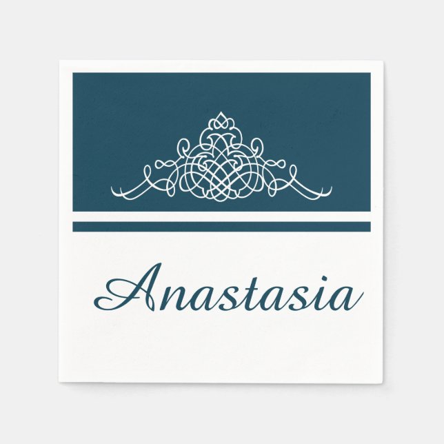 Servilleta De Papel Elegante diseño floral (Anverso)