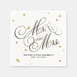 Servilleta De Papel Elegante Dot Dorado Napkin