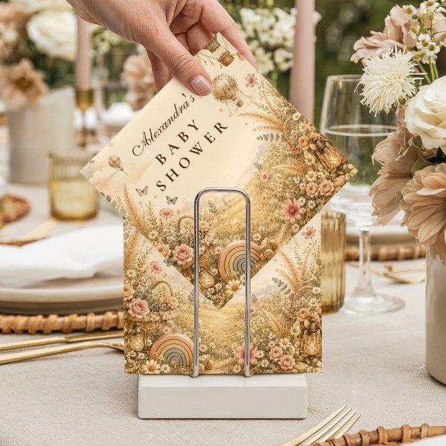Servilleta De Papel Elegante Ducha de Bebé Boho Arcoíris (Subido por el creador)