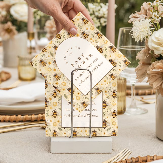 Servilleta De Papel Elegante ducha de bebé para futura mamá abeja (Subido por el creador)
