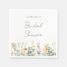 Servilleta De Papel Elegante ducha de flores silvestres