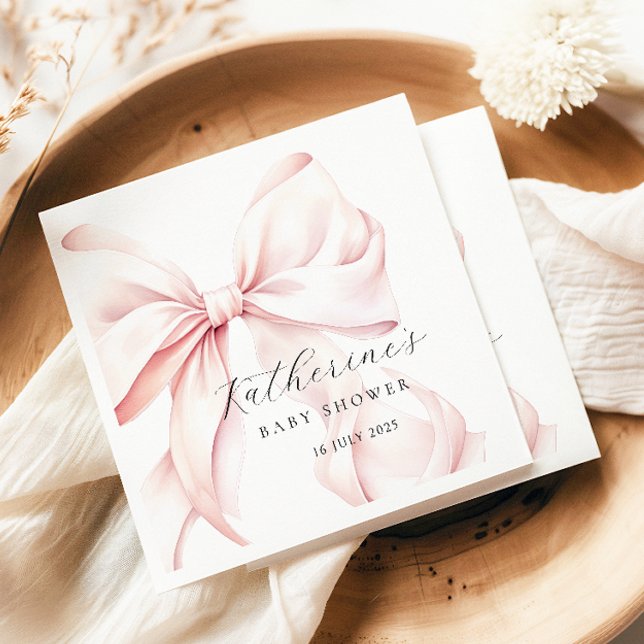 Servilleta De Papel Elegante ducha de novia con bebé rosado (Subido por el creador)