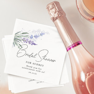 Servilleta De Papel Elegante ducha de novia de color de agua de lavand