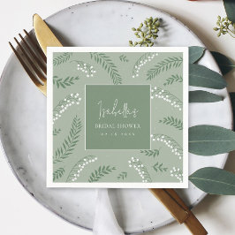 Servilleta De Papel Elegante ducha de novia de jardín de lirios de los