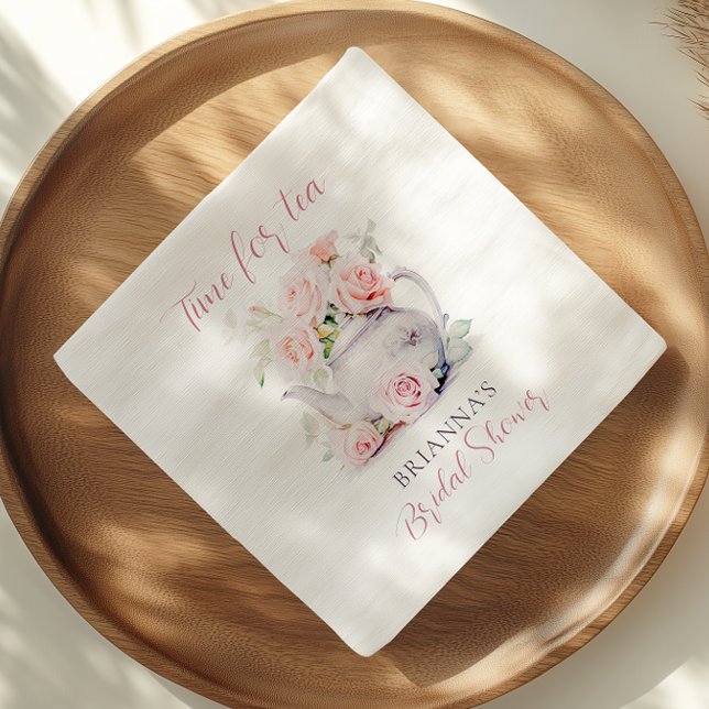 Servilleta De Papel Elegante ducha de novia Fiesta de té rosa Roses (Subido por el creador)