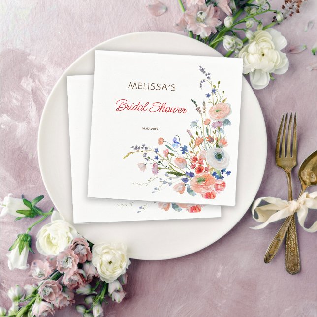 Servilleta De Papel Elegante ducha de novia floral (Subido por el creador)