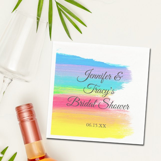Servilleta De Papel Elegante ducha de novia lesbiana personalizada Rai (Subido por el creador)