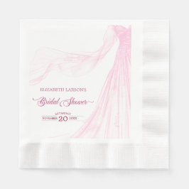 Servilleta De Papel Elegante ducha de novia suave rosa rosa