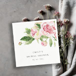 Servilleta De Papel Elegante ducha de novias con flores de peones verd<br><div class="desc">Si necesitas más personalización,  por favor,  no dudes en enviarme un mensaje a yellowfebstudio@gmail.com.</div>