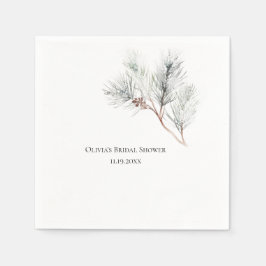 Servilleta De Papel Elegante ducha nupcial blanca de invierno