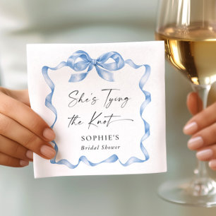 Servilleta De Papel Elegante duelo azul turbio de mano dibujado ducha 