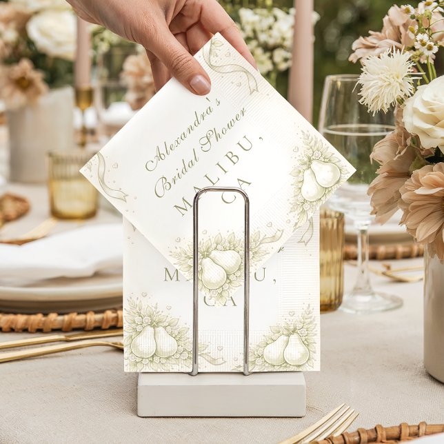 Servilleta De Papel Elegante Dueto de Peras para Despedida de Soltera (Subido por el creador)