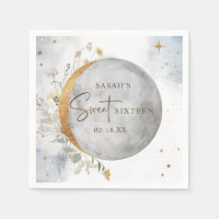 Elegante dulce Dieciséis Luna Celestial y Estrella