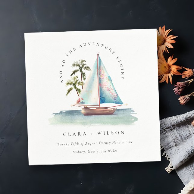 Servilleta De Papel Elegante Dusky Verde azulado Boda de la Palm Seasc (Subido por el creador)