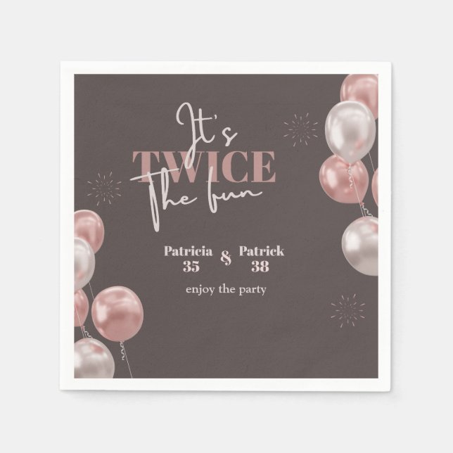 Servilleta De Papel Elegante es el cumpleaños común del doble de diver (Anverso)