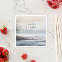 Elegante Escenario Resumen Paisaje Boda de Inviern