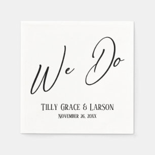 Servilleta De Papel Elegante escritura a mano Simple Typografía que ha