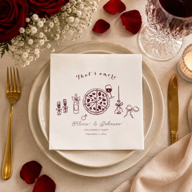 Servilleta De Papel Elegante, eso es amore fiesta de compromiso (Subido por el creador)