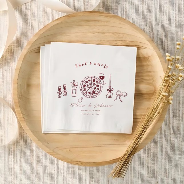 Servilleta De Papel Elegante, eso es amore fiesta de compromiso (Subido por el creador)