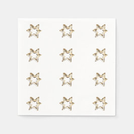 Servilleta De Papel Elegante estampado estelar estrellas de imitación