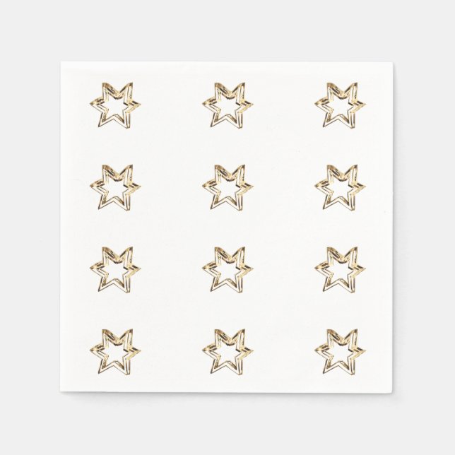 Servilleta De Papel Elegante estampado estelar estrellas de imitación  (Anverso)