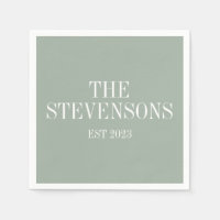 Elegante Familia Clásica Apellido Fecha Est