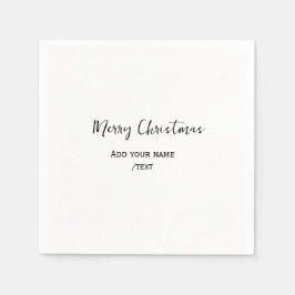 Servilleta De Papel Elegante feliz Navidad añadir texto simple