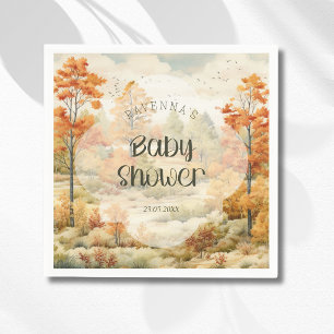 Servilleta De Papel Elegante Fiesta de Baby Shower con Acuarela de Bos