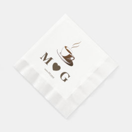 Servilleta De Papel Elegante fiesta de café acuñada almuerzo de boda