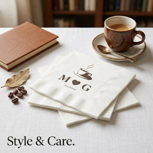 Servilleta De Papel Elegante fiesta de café acuñada almuerzo de boda