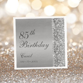 Servilleta De Papel Elegante fiesta de cumpleaños 85 Silver