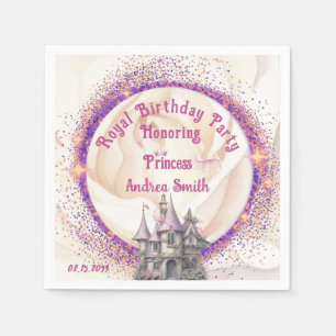 Servilleta De Papel Elegante fiesta de cumpleaños de la princesa real