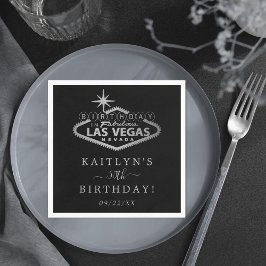 Servilleta De Papel Elegante fiesta de cumpleaños de Las Vegas