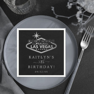 Servilleta De Papel Elegante fiesta de cumpleaños de Las Vegas