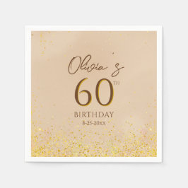 Servilleta De Papel Elegante fiesta de cumpleaños de oro