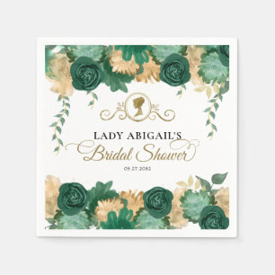 Servilleta De Papel Elegante Fiesta de Despedida de Soltera Floral Vic