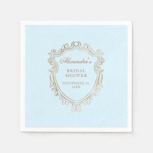 Servilleta De Papel Elegante Fiesta de ducha azul nupcial