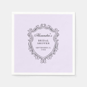 Servilleta De Papel Elegante Fiesta de ducha de novia Lavender
