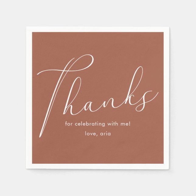 Servilleta De Papel Elegante fiesta de graduación de caligrafía gracia (Anverso)