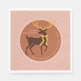Servilleta De Papel Elegante Fiesta de Navidades personalizados de ren