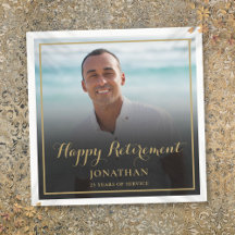 Elegante Fiesta de retiro de guión dorado foto