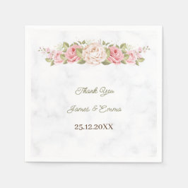 Servilleta De Papel Elegante flor Rosa personalizada