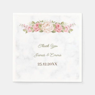 Servilleta De Papel Elegante flor Rosa personalizada