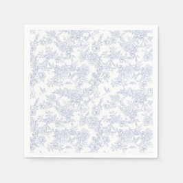 Servilleta De Papel Elegante Floral Blue French Toile